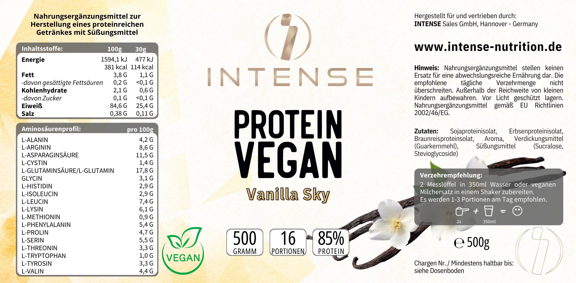 INTENSE - Veganes Protein