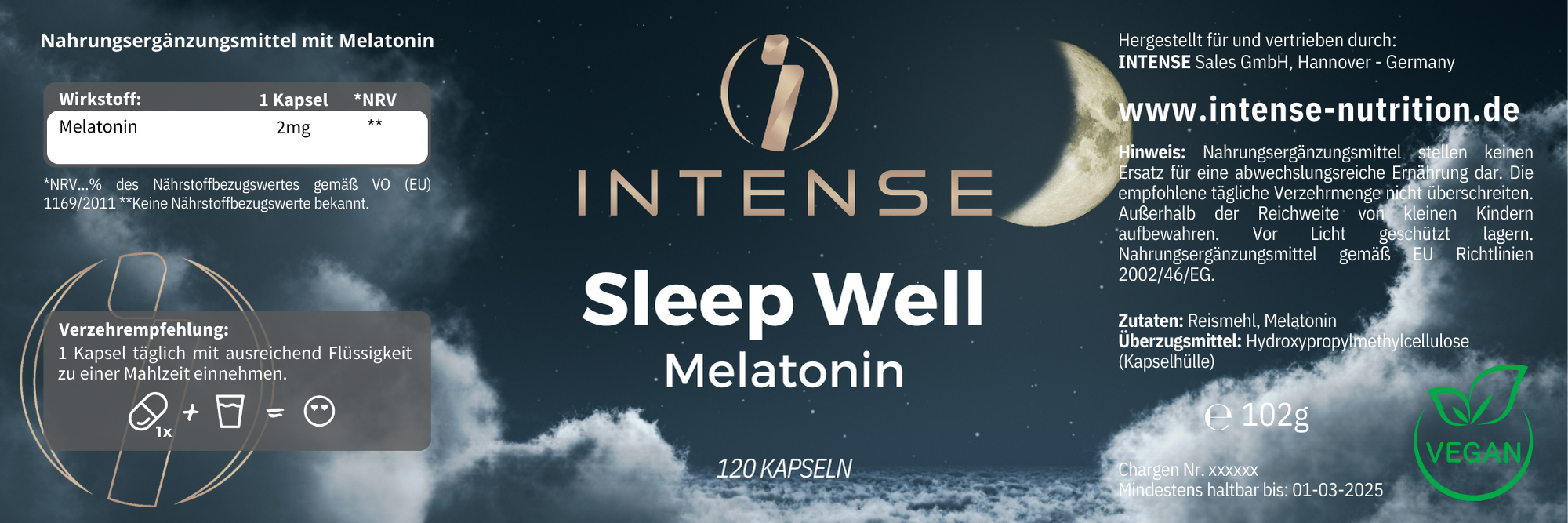 INTENSE - Sleep Well Melatonin